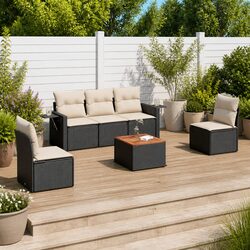 Concise 6-Piece Outdoor Modular Sofa Set