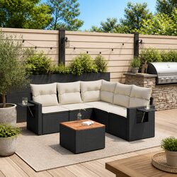 Compact and Elegant 6 Piece Garden Sofa Set