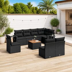 Concise 9 Piece Outdoor Garden Sofa Set Features