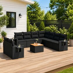 Concise 10 Piece Garden Sofa Set: Stylish and Functional