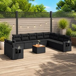 Concise 11 Piece Garden Sofa Set with Storage Features