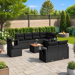 Compact and Functional 9-Piece Garden Sofa Set