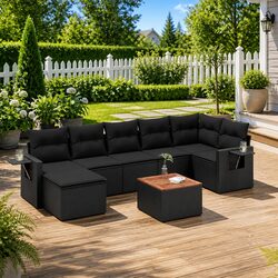 Compact and Modern 8-Piece Outdoor Sofa Set