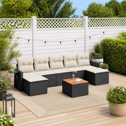 Concise 8 Piece Outdoor Garden Sofa Set with Features