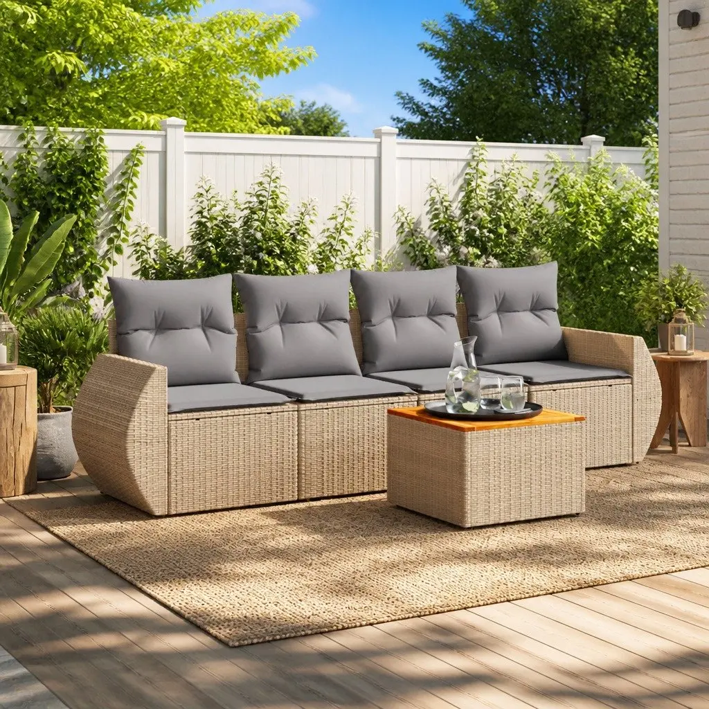 5-Piece Garden Sofa Set for Outdoor Comfort