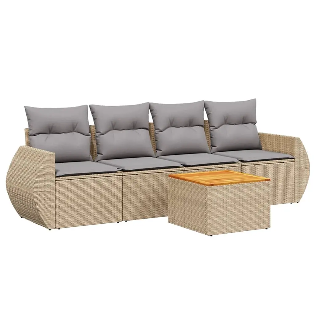 5-Piece Garden Sofa Set for Outdoor Comfort