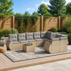9 Piece Garden Sofa Set: Short and Sweet