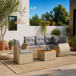Compact and Durable 6 Piece Garden Sofa Set