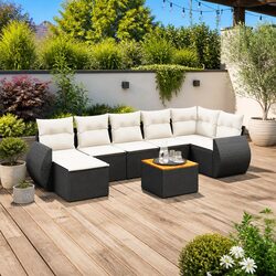 Compact and Stylish 8-Piece Garden Sofa Set