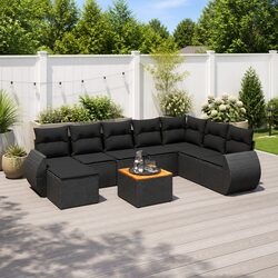 Compact 9 Piece Garden Sofa Set: Style and Functionality