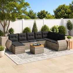 9 Piece Grey Garden Sofa Set: Comfort Meets Style