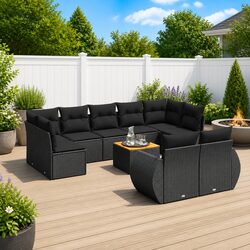 10 Piece Garden Sofa Set: Compact and Comfortable