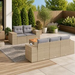6-Piece Garden Sofa Set with Smart Storage