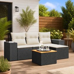 Compact 5 Piece Garden Sofa Set with Storage Options