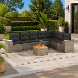 Compact 8 Piece Garden Sofa Set for Your Patio