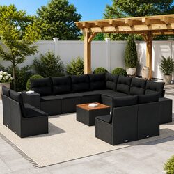 Compact and Elegant 12 Piece Outdoor Garden Sofa Set