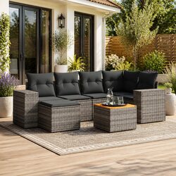 Cozy Up Outdoors with Our 7 Piece Garden Sofa Set
