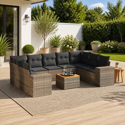 10-Piece Sofa Set for Outdoor Comfort