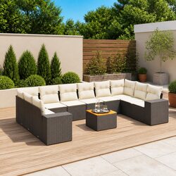 Sleek 11 Piece Garden Sofa Set for Ultimate Comfort