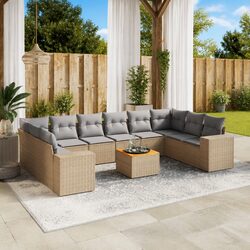 11 Piece Modular Garden Sofa Set with Storage