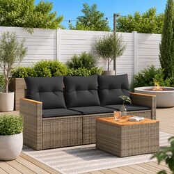 Effortless Outdoor Relaxation with 4-Piece Garden Sofa Set