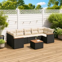 Compact 8-Piece Garden Sofa Set with Essential Features