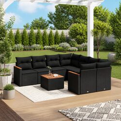 Compact and Modern 9 Piece Garden Sofa Set
