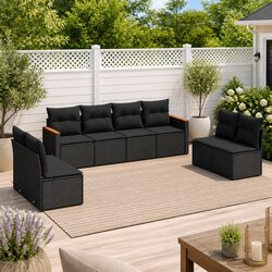 Concise and Stylish: 8 Piece Rattan Outdoor Sofa Set