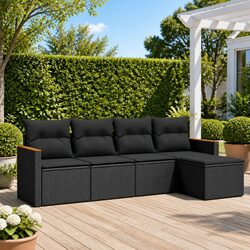 Compact 5-Piece Garden Sofa Set - Modern and Durable