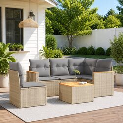 Compact 6 Piece Garden Sofa Set - Perfect for Your Patio