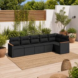 Compact 6 Piece Outdoor Sofa Set with Storage Solutions