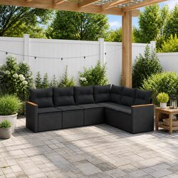 Compact and Stylish 6-Piece Garden Sofa Set