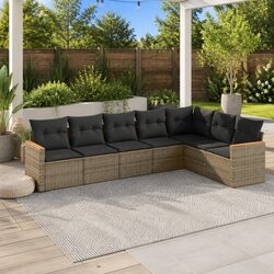 7 Piece Garden Sofa Set with Cushions