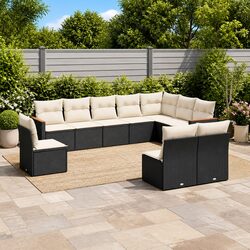 Concise 10 Piece Outdoor Sofa Set with Cushions