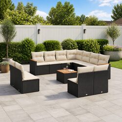Garden Sofa Set 12 Piece Outdoor Furniture Patio Sectional with Cushions Storage
