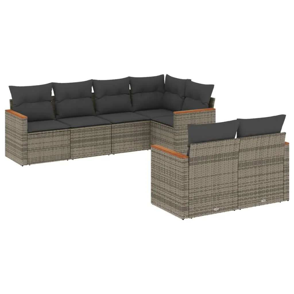 Garden Sofa Set 7 Piece Outdoor Furniture Patio Lounge Grey Rattan Modular