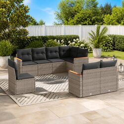 8 Piece Outdoor Sofa Set in Grey