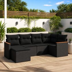 6-Piece Garden Sofa Set with Cushions, Easy Setup