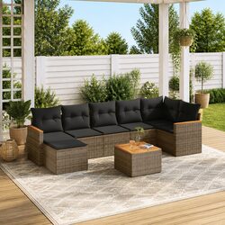 8-Piece Garden Sofa Set for Outdoor Spaces