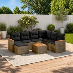 Compact and Durable 8-Piece Garden Sofa Set