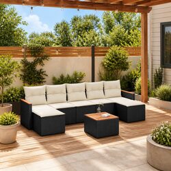 Compact 8 Piece Sofa Set for Stylish Outdoor Living