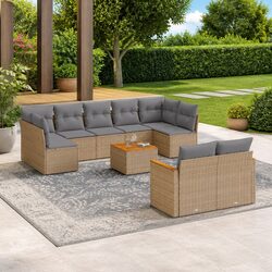 Compact 10-Piece Garden Sofa Set for Modern Living