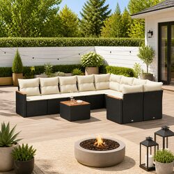 Compact and Stylish 10 Piece Garden Sofa Set for Your Home