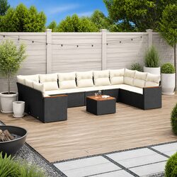 Concise 11-Piece Outdoor Sofa Set for Relaxation