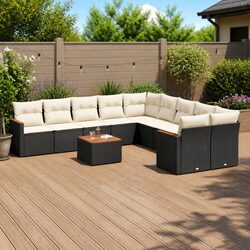 Compact 11-Piece Outdoor Garden Sofa Set