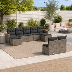 9 Piece Garden Sofa Set: Compact and Stylish