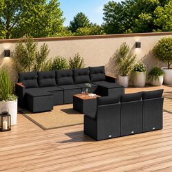 Garden Sofa Set 11 Piece Outdoor Furniture Patio Seating with Cushions Storage