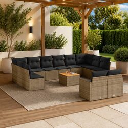 Concise 13-Piece Modular Garden Sofa Set