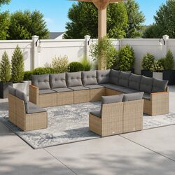 Compact 13 Piece Garden Sofa Set for Outdoor Enjoyment
