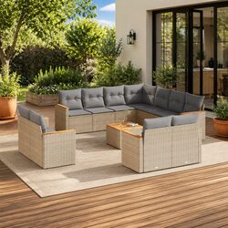 Compact and Elegant 12 Piece Outdoor Sofa Set